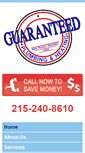 Mobile Screenshot of guaranteedplumbingandheating.com