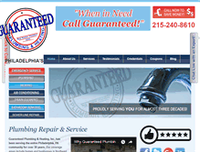 Tablet Screenshot of guaranteedplumbingandheating.com